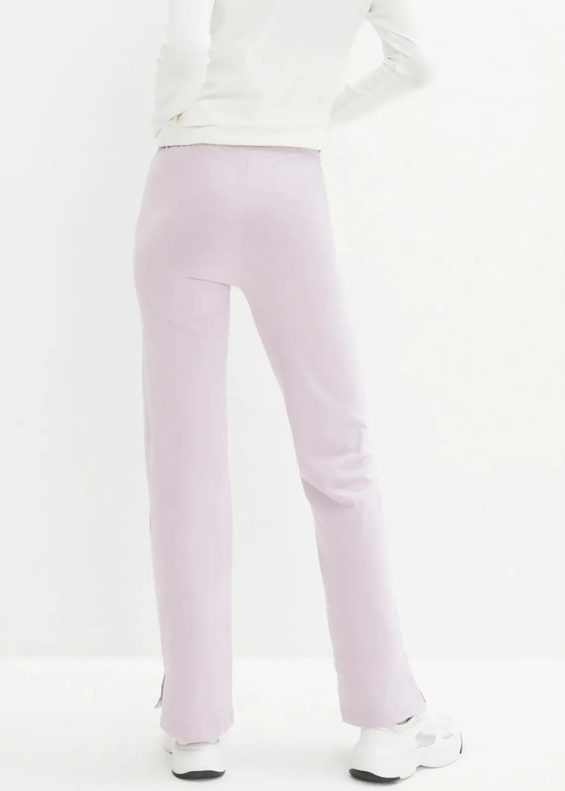 bonprix Hosen|Basics^Jersey-Hose aus Baumwolle mit Stretch (2er Pack) schwarz + rauchflieder