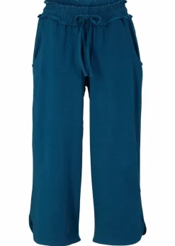 bonprix Hosen^Jersey-Hose aus Baumwoll-Mix blaupetrol