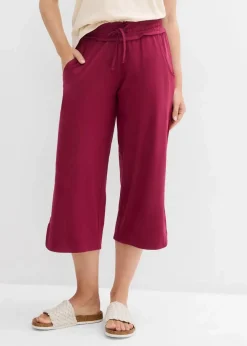 bonprix Hosen^Jersey-Hose aus Baumwoll-Mix rhododendronrot