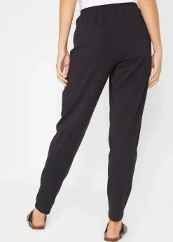 bonprix Bekleidung·Kleider|Hosen^Jerseyhose aus Baumwoll-Mix schwarz