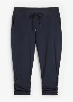 bonprix Hosen|Bekleidung·Kleider^Jersey-Hose aus Baumwoll-Mix dunkelblau