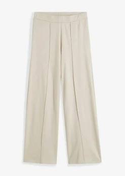 bonprix Hosen|Sweat^Jersey-Hose aus bequemen Punto di Roma kitt