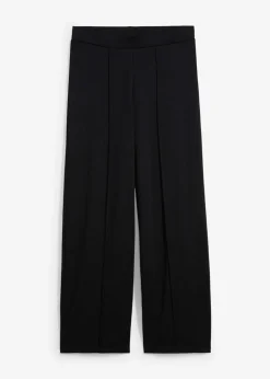bonprix Bekleidung·Blusen & Tuniken|Bekleidung·Kleider^Jersey-Hose aus bequemen Punto di Roma schwarz