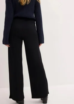 bonprix Bekleidung·Blusen & Tuniken|Bekleidung·Kleider^Jersey-Hose aus bequemen Punto di Roma schwarz