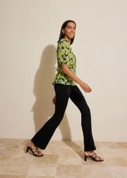 bonprix Bekleidung·Kleider|Hosen^Jersey-Hose aus fließendem Viskose-Mix schwarz