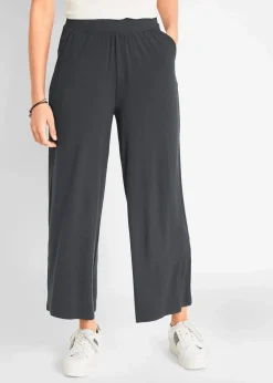 bonprix Hosen|Nachhaltigere Materialien^Jersey-Hose aus fließendem Viskose-Mix, 7-8-Länge schwarz
