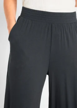 bonprix Hosen|Nachhaltigere Materialien^Jersey-Hose aus fließendem Viskose-Mix, 7-8-Länge schwarz