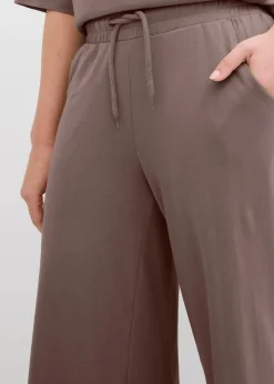 bonprix Bekleidung·Kleider|Nachhaltigere Materialien^Jersey-Hose aus Interlock lehmbraun