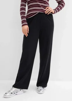 bonprix Bekleidung·Kleider|Hosen^Jersey-Hose aus Rippe (2er Pack) schwarz/schwarz