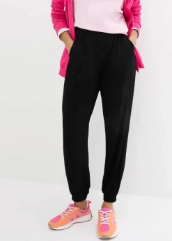 bonprix Bekleidung·Kleider|Hosen^Jersey-Hose aus softer Viskose schwarz