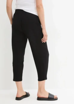 bonprix Bekleidung·Kleider|Hosen^Jersey-Hose aus Strukturmaterial schwarz