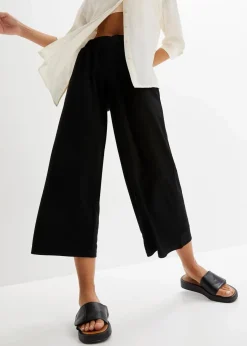 bonprix Bekleidung·Kleider|Hosen^Jerseyhose mit Bequembund schwarz