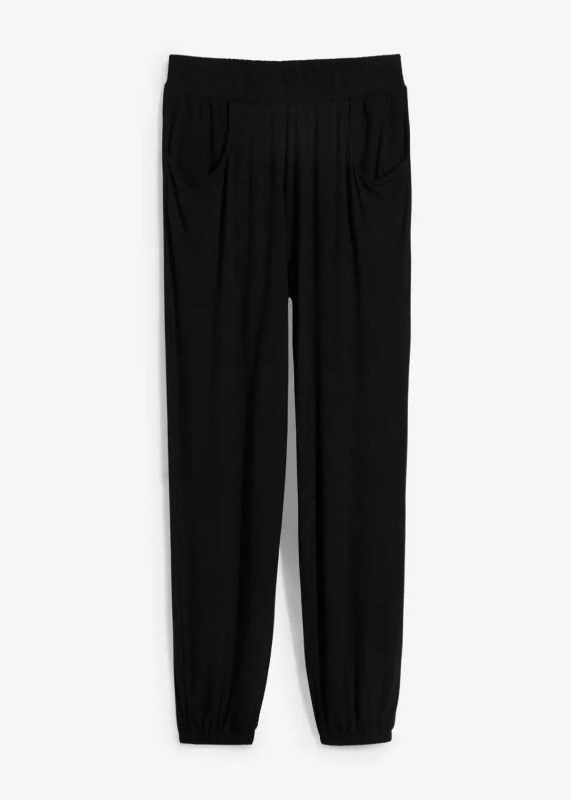 bonprix Bekleidung·Kleider|Hosen^Jersey-Hose mit Bequembund schwarz