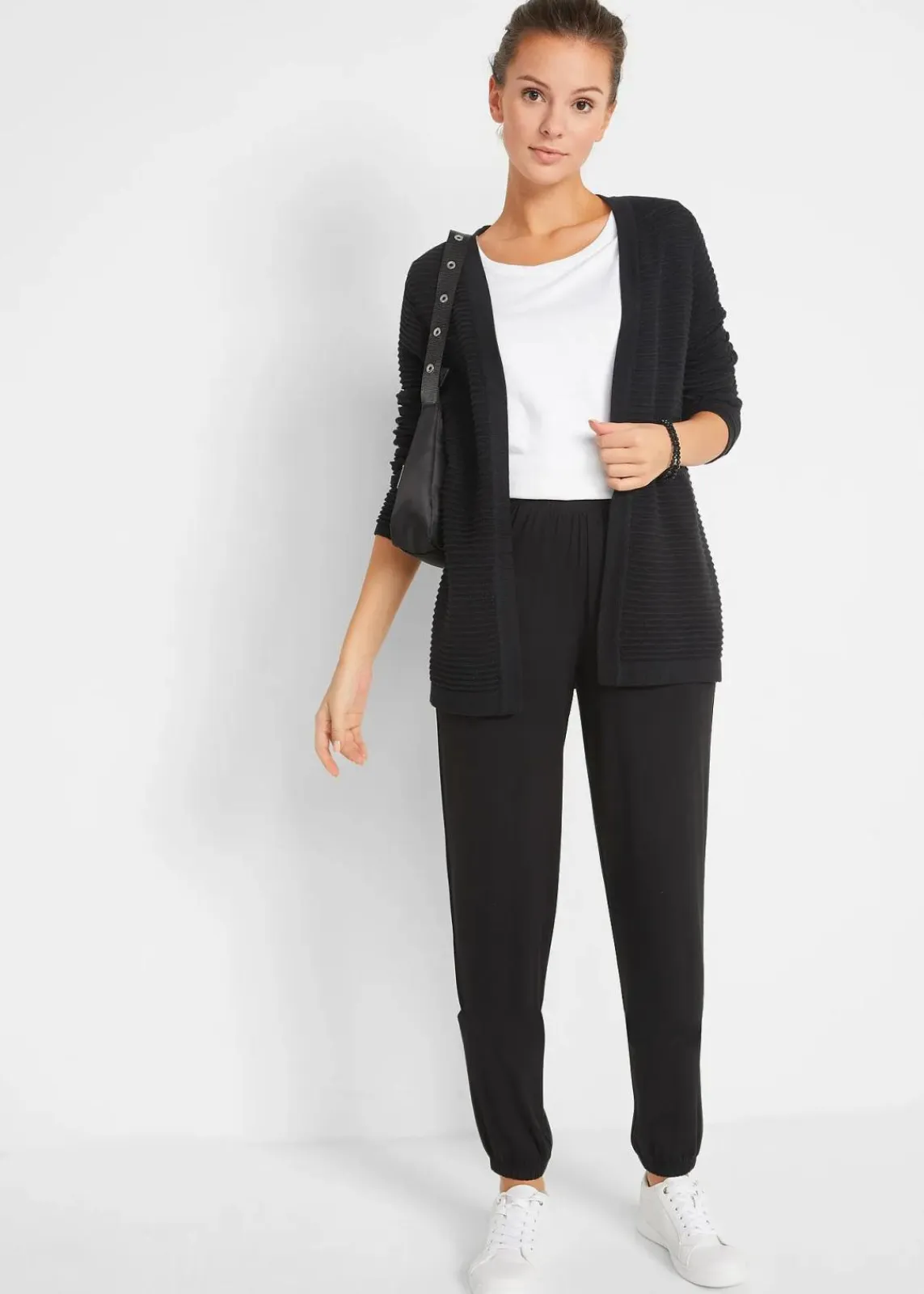 bonprix Bekleidung·Kleider|Hosen^Jersey-Hose mit Bequembund schwarz