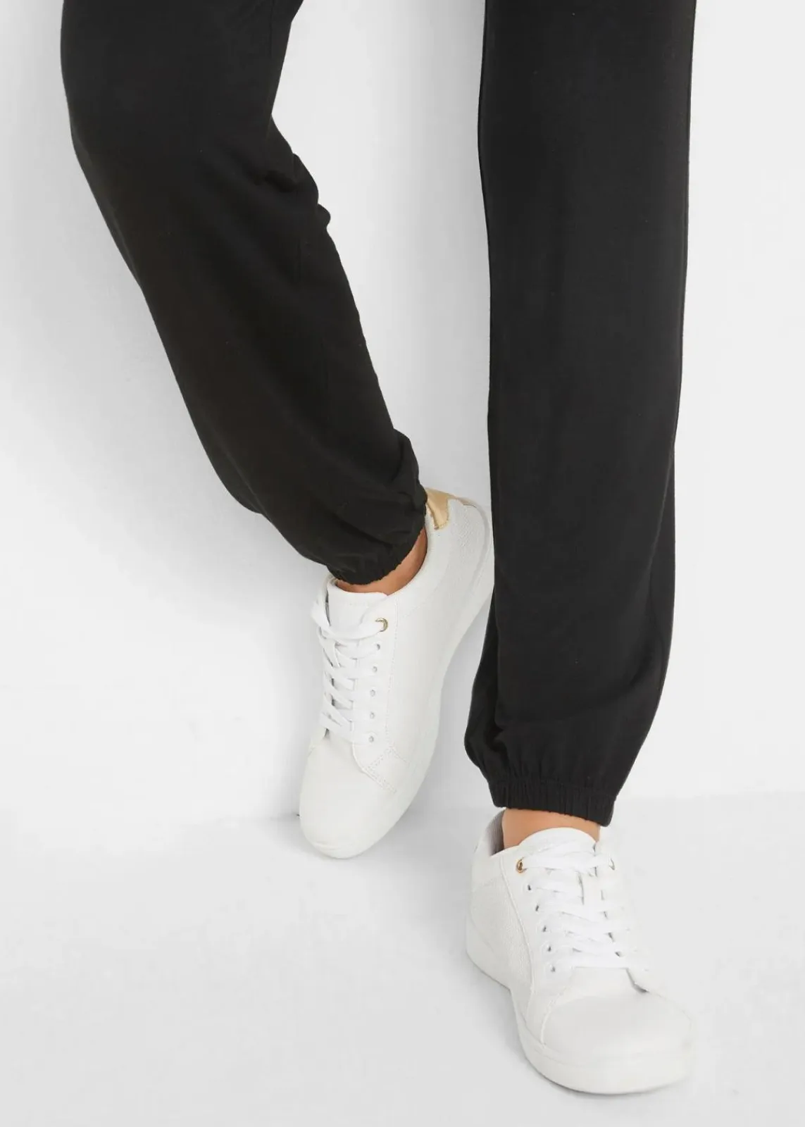 bonprix Bekleidung·Kleider|Hosen^Jersey-Hose mit Bequembund schwarz