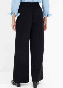 bonprix Hosen|Bekleidung·Kleider^Jersey-Hose mit dekorativem Riegel schwarz