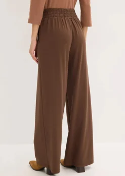 bonprix Hosen|Bekleidung·Kleider^Jersey-Hose mit dekorativem Riegel braun