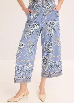 bonprix Hosen^Jersey-Hose mit Paisleydruck natur/puderblau paisley