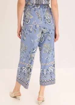 bonprix Hosen^Jersey-Hose mit Paisleydruck natur/puderblau paisley