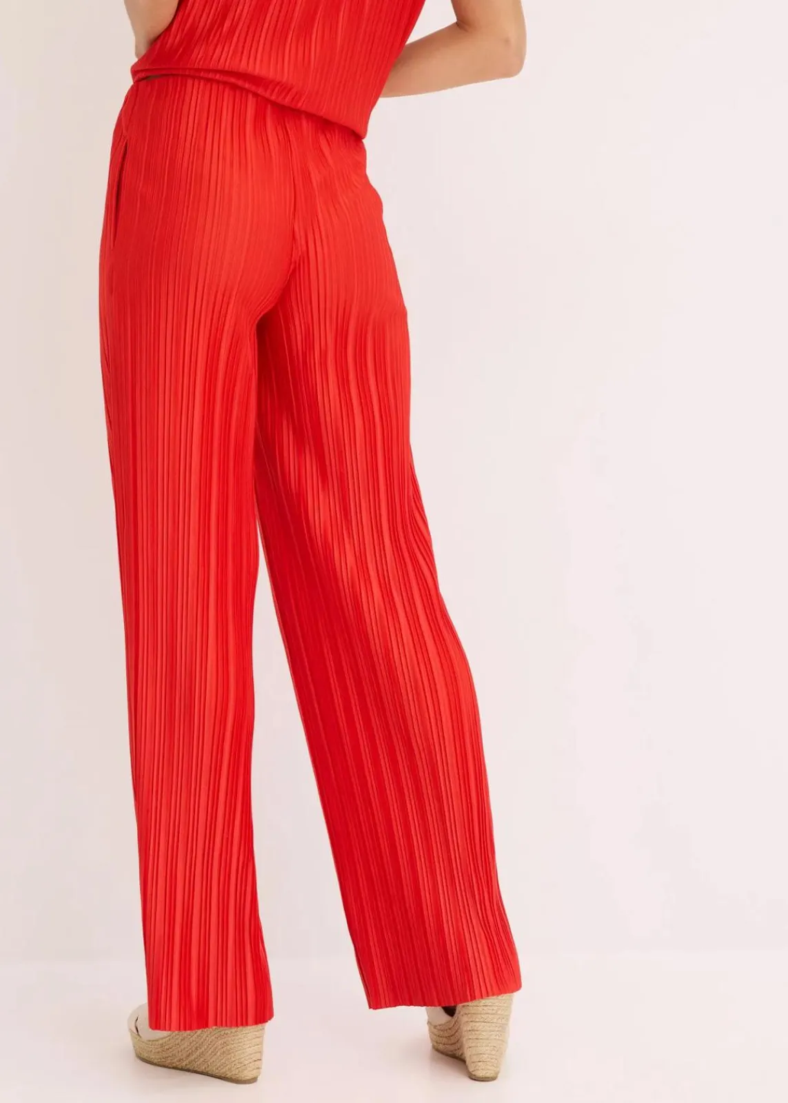 bonprix Hosen|Bekleidung·Kleider^Jersey-Hose mit Plissee erdbeere