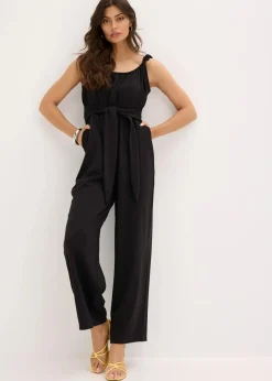 bonprix Bekleidung·Homewear|Jumpsuits^Jersey-Jumpsuit schwarz