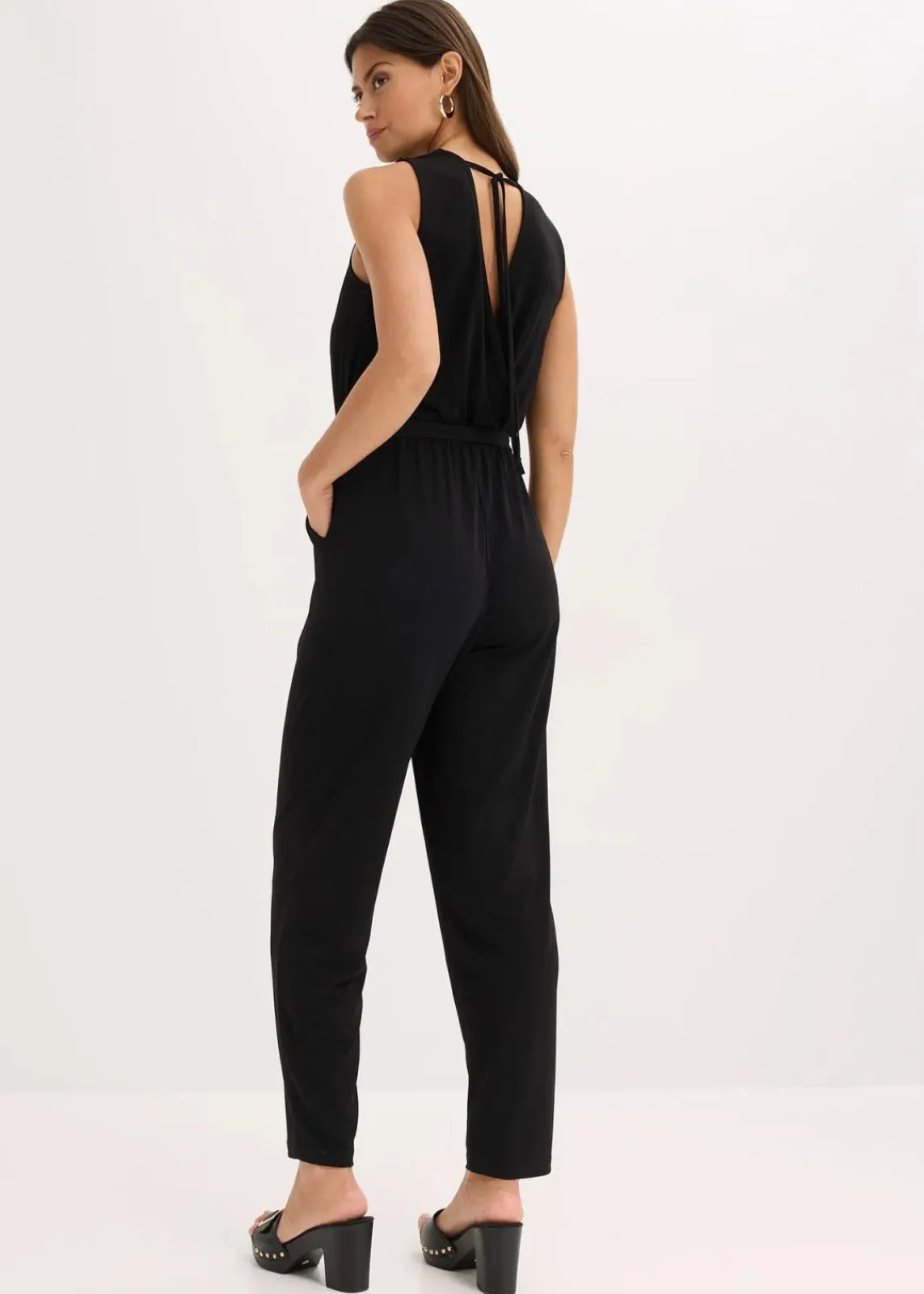 bonprix Bekleidung·Homewear|Jumpsuits^Jersey-Jumpsuit schwarz