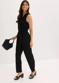 bonprix Bekleidung·Homewear|Jumpsuits^Jersey-Jumpsuit schwarz