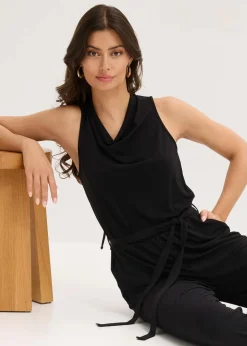 bonprix Bekleidung·Homewear|Jumpsuits^Jersey-Jumpsuit schwarz
