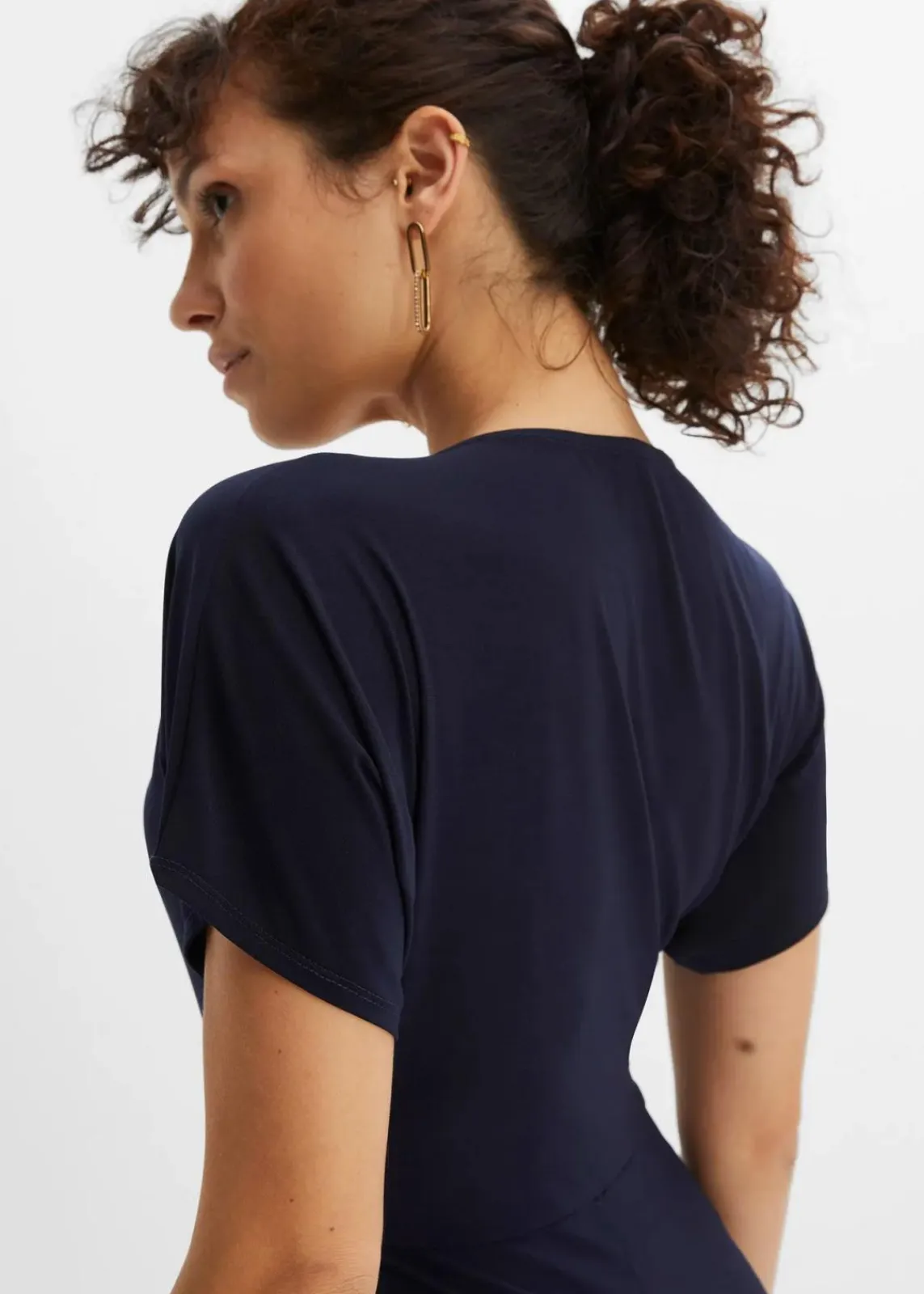 bonprix Bekleidung·Homewear|Jumpsuits^Jersey-Jumpsuit dunkelblau