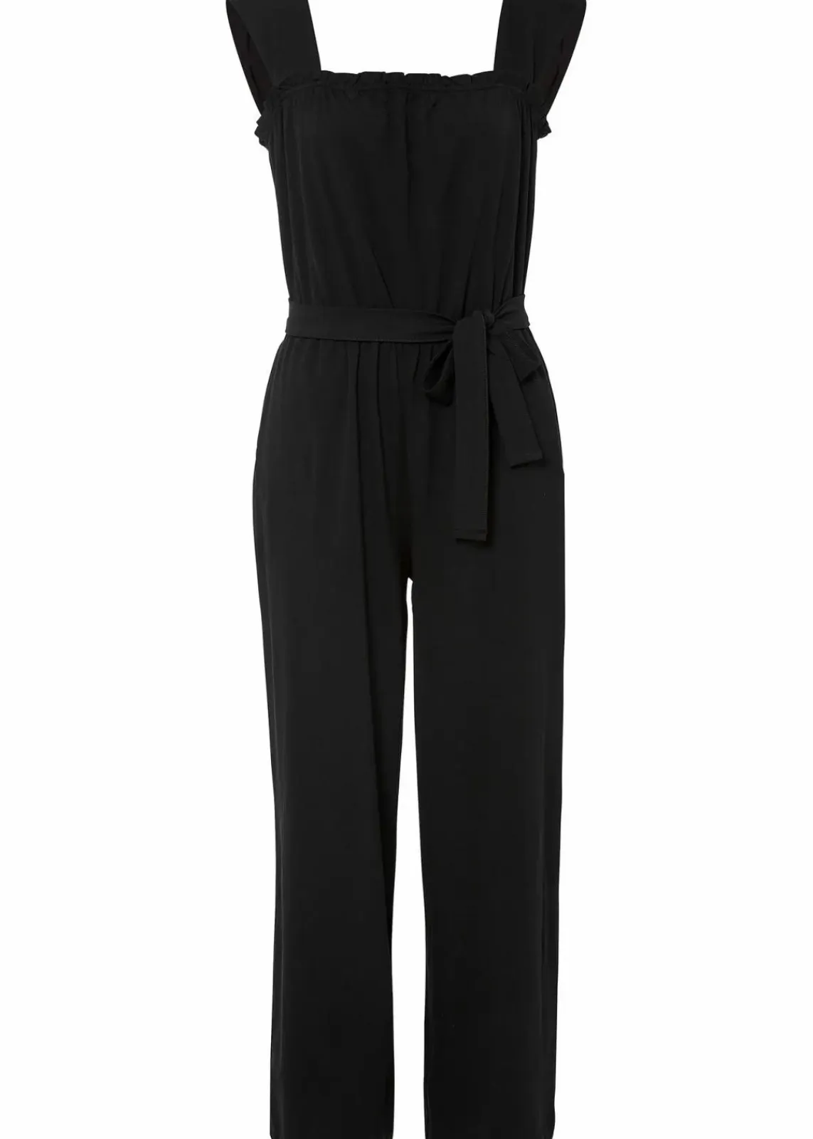 bonprix Bekleidung·Homewear|Jumpsuits^Jersey-Jumpsuit aus Baumwoll-Mix schwarz