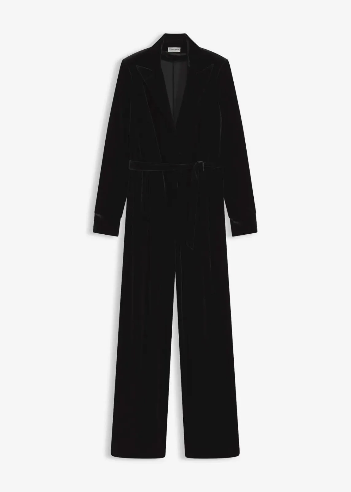bonprix Bekleidung·Homewear|Jumpsuits^Jersey-Jumpsuit aus fließendem Samt schwarz