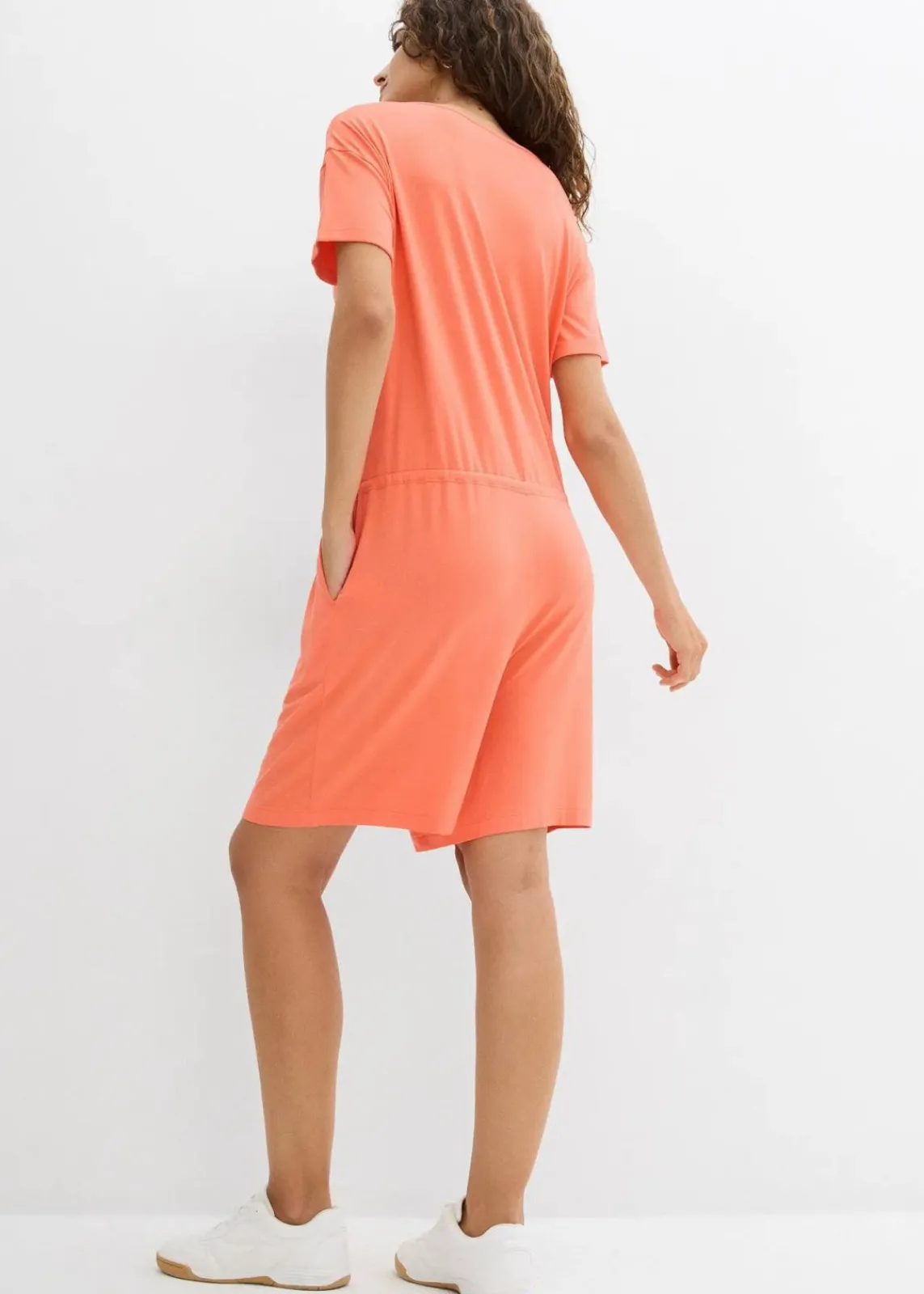 bonprix Bekleidung·Homewear|Jumpsuits^Jersey-Jumpsuit aus fließendem Viskose-Mix lachsorange