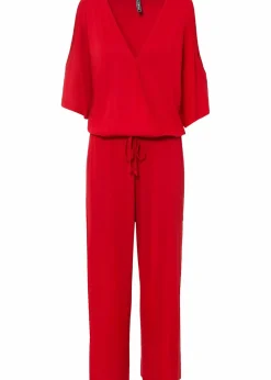 bonprix Jumpsuits|Bekleidung·Homewear^Jersey-Jumpsuit aus fließender Viskose erdbeere
