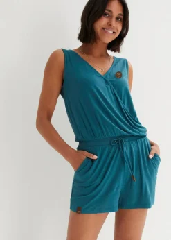 bonprix Bekleidung·Homewear|Jumpsuits^Jersey-Jumpsuit aus softer Viskose pfeffergrün