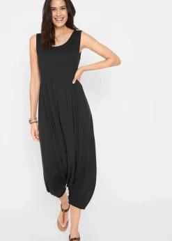 bonprix Bekleidung·Homewear|Jumpsuits^Jersey-Jumpsuit aus Viskose-Mix schwarz