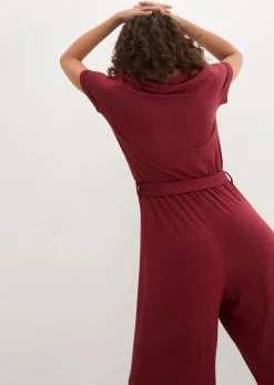bonprix Jumpsuits|Bekleidung·Homewear^Jersey-Jumpsuit aus Viskose-Mix kastanienrot