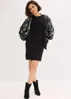 bonprix Bekleidung·Pullover & Strickjacken|Kleider^Jerseykleid schwarz