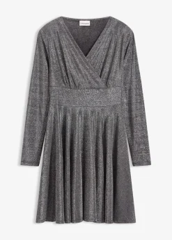 bonprix Kleider|Bekleidung·Pullover & Strickjacken^Jerseykleid silber