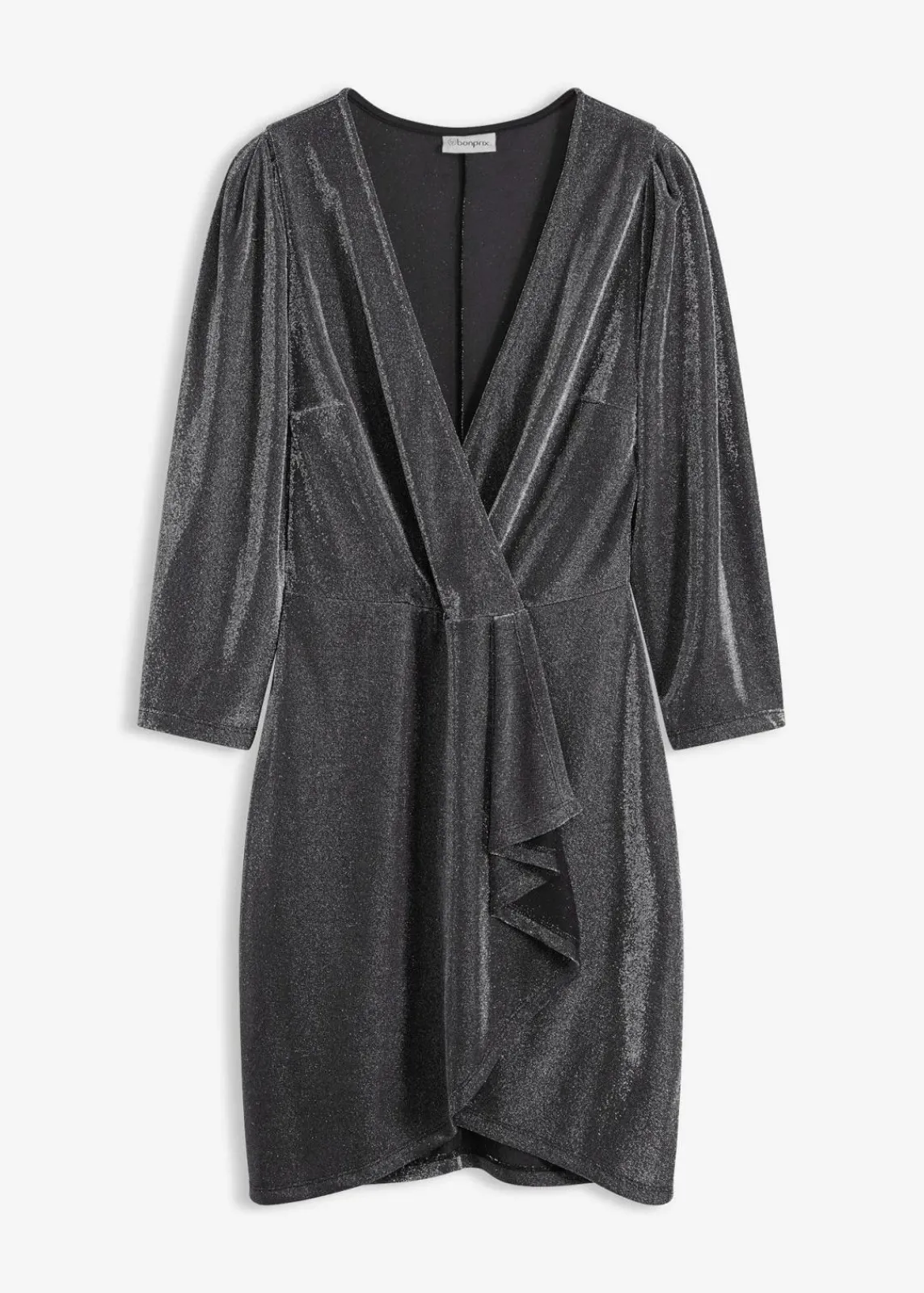 bonprix Bekleidung·Pullover & Strickjacken|Kleider^Jerseykleid schwarz