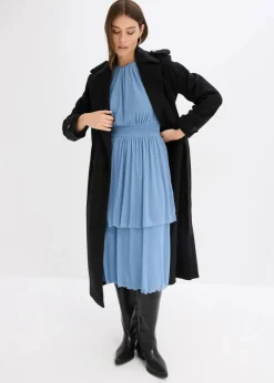 bonprix Bekleidung·Pullover & Strickjacken|Kleider^Jerseykleid wellenblau