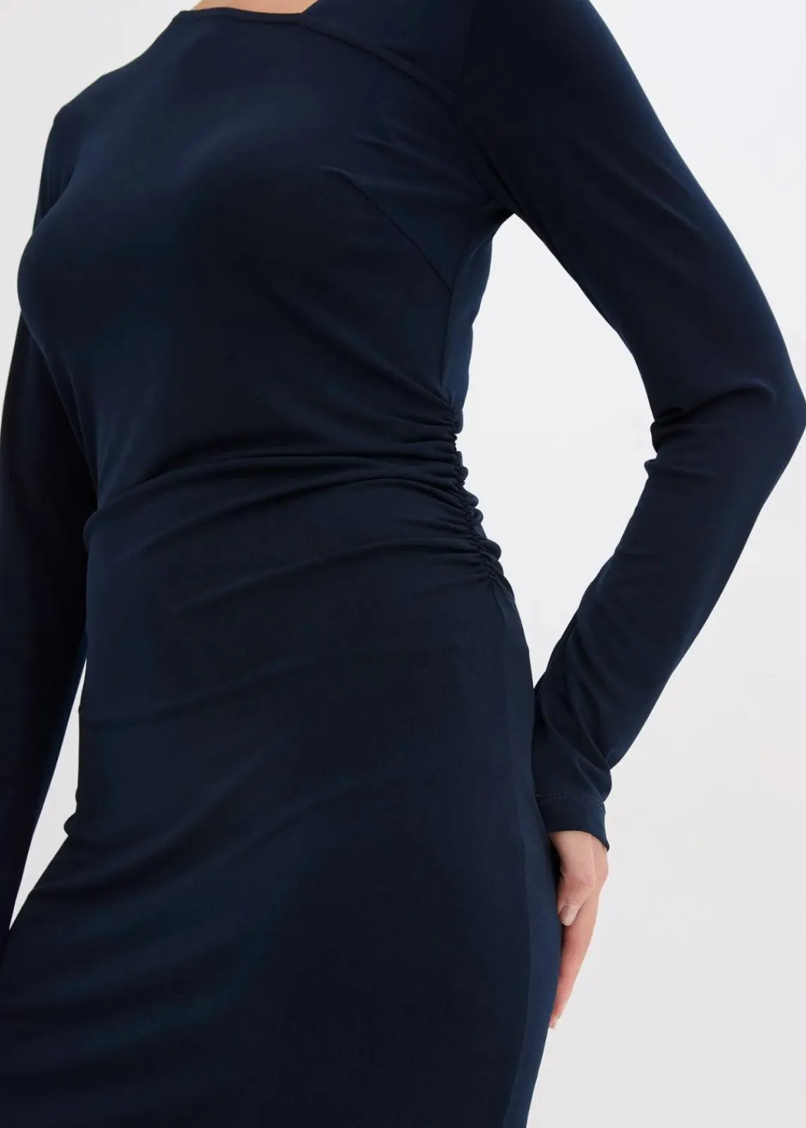 bonprix Bekleidung·Pullover & Strickjacken|Kleider^Jerseykleid dunkelblau
