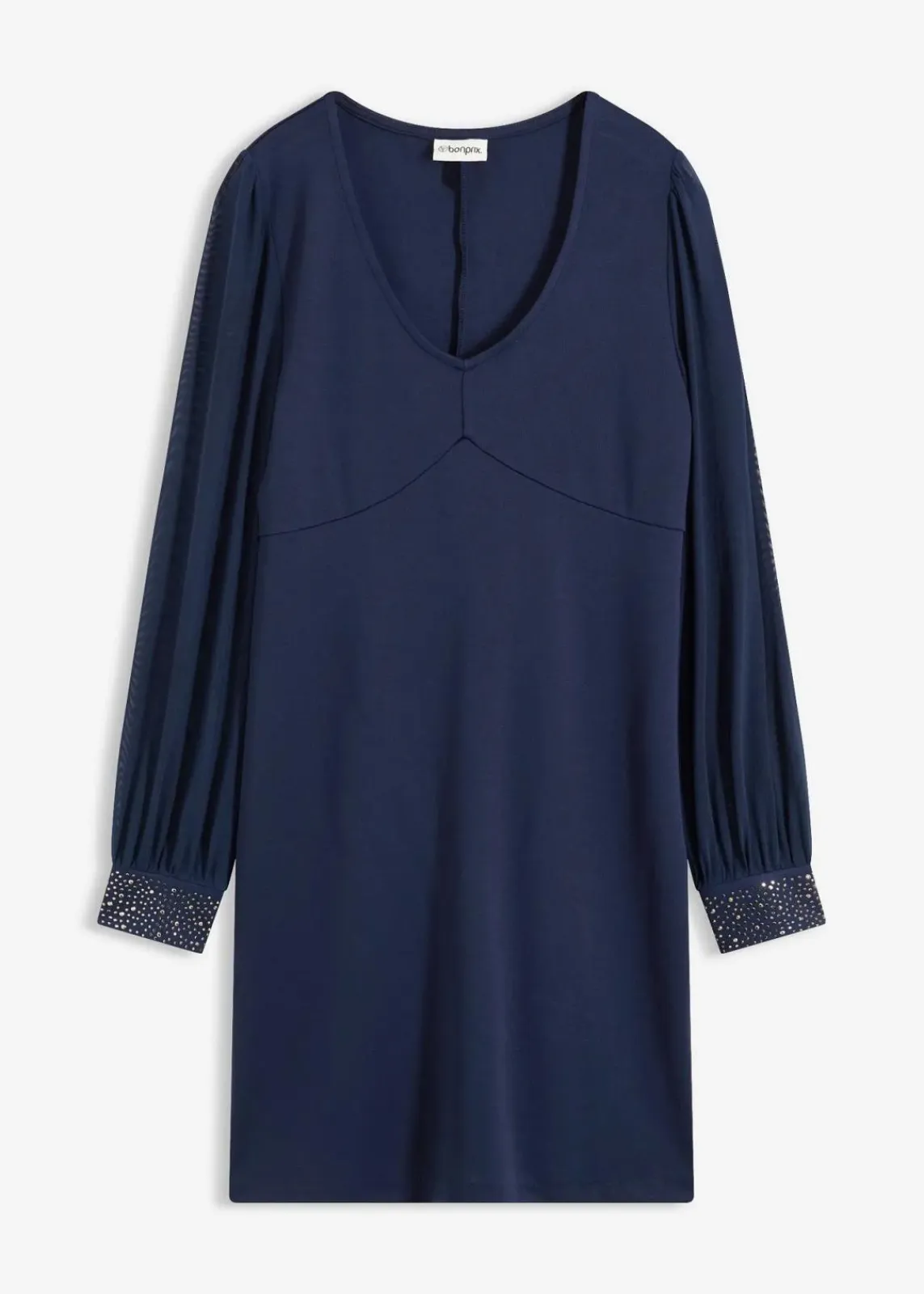bonprix Kleider|Bekleidung·Pullover & Strickjacken^Jerseykleid dunkelblau