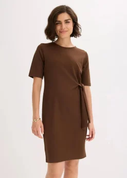 bonprix Kleider|Bekleidung·Pullover & Strickjacken^Jerseykleid braun