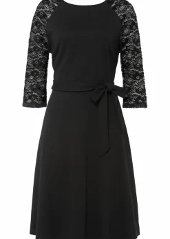 bonprix Bekleidung·Pullover & Strickjacken|Kleider^Jerseykleid schwarz