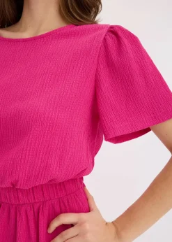 bonprix Bekleidung·Pullover & Strickjacken|Kleider^Jerseykleid fuchsia