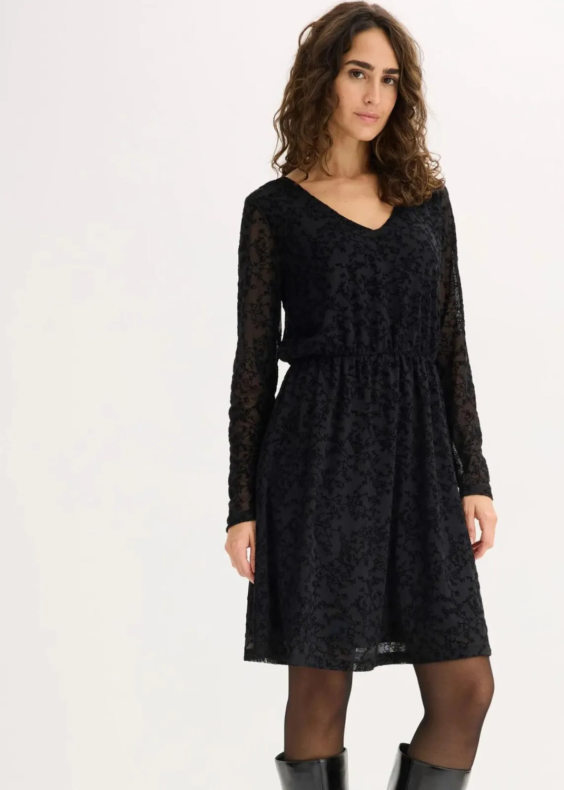 bonprix Bekleidung·Pullover & Strickjacken|Kleider^Jerseykleid schwarz