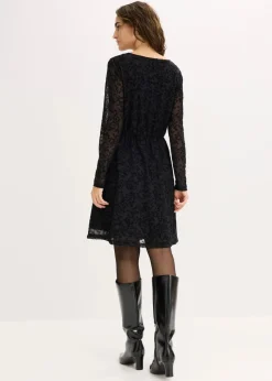 bonprix Bekleidung·Pullover & Strickjacken|Kleider^Jerseykleid schwarz