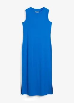 bonprix Kleider|Nachhaltigere Materialien^Jersey-Kleid aus Baumwolle mit Stretch azurblau