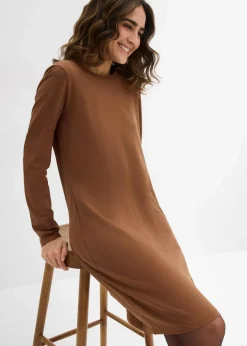 bonprix Kleider|Basics^Jerseykleid aus Baumwolle mit Stretch (2er Pack) smaragd+schwarz