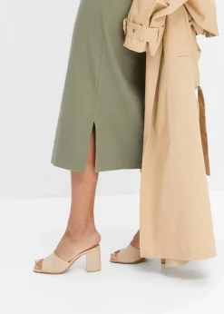bonprix Kleider|Nachhaltigere Materialien^Jersey-Kleid aus Baumwolle mit Stretch oliv